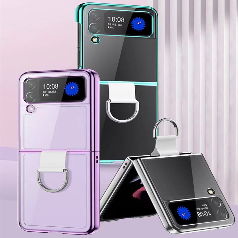 Carcasă pentru telefon mobil pliabilă Samsung zflip4, carcasă pentru telefon mobil cu cataramă metalică, o carcasă de protecție inteligentă pentru telefonul mobil care poate fi pliată